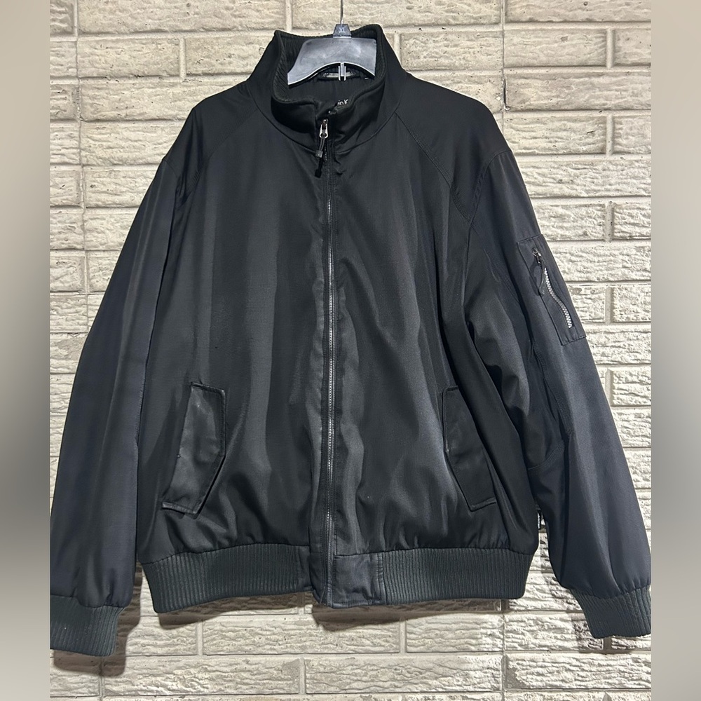 Calvin Klein Men's Black Bomber Jacket Size XL Slight Wear (Look at Pictures)